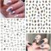 8 Sheets Abstract Face 3D Nail Art Stickers - Self-Adhesive Decals for DIY Manicure - Designer French Nail Stickers for Women and Girls - Buy Online on SooperMarket.com