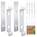 2 Sets of Bird House Brackets Steel Rust Proof Bird House Mounting Post Bracket with Screw and Drywall Anchor Bird House Hanger Fixing Bracket Mounting Plate for Securing Bird Houses Nesting Boxes