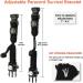 NVioAsport 20-in-1 Survival Paracord Bracelet with SOS LED Light, Fire Starter, Compass, Whistle Ideal for Camping, Hiking, Fishing | Adjustable Gear Kit in Black - Buy Online on SooperMarket.com