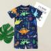 PythJooh Baby Boy Swimsuit - Zipper Rash Guard One Piece Beach Swimwear Shark Print Shorts - 0-5 Years - Navy Dinosaur - Buy Online on SooperMarket.com