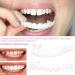 icehao Upper & Lower Teeth Veneers - Simulation Braces Snap On Smile Tooth Cover for Perfect Whitening - One Size Fits Most Comfortable Denture - 2pcs Set - Buy Online on SooperMarket.com