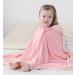 Gneliwm Baby Hooded Bath Towel Swaddle Wrap Blanket - Ultra Soft Absorbent Coral Velvet Poncho for Newborn, Infant, Toddler - Pink Rabbit - Buy Online on SooperMarket.com
