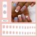 24 Pcs Square Floral Gradient Rhinestone Medium Press on Nails - Elegant Design for Women & Girls - Buy Online on SooperMarket.com