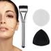 Teksome Flat Blush Concealer Brush - Foundation Brush With Makeup Sponges Puff Makeup Sponges Puff Included Complete Foundation Brush Set for Women Girls