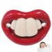 Bexdug orthodontic pacifier-breastfeeding pacifier 6-18 months funny pacifier sweet kissable mustache mustache teeth binky gift pacifier for boys and girls toddlers B : SH-A001