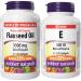 Webber Naturals Flaxseed Oil 1000 mg 210 Softgels Plant Source Omega-3 For Heart Brain and Cardiovascular Health & Vitamin E 400 IU 120 Softgels Natural Source of Vitamin E Antioxidant Support SUPPLEMENT + VITAMIN ECS165693
