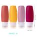 90ml Silicone Travel Bottles Set - BPA-Free Leak-Proof Portable Containers for Toiletries Lotion Shampoo & Conditioner - 4 Pack (Rose Red) - Buy Online on SooperMarket.com