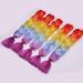 Showjarlly Jumbo Braid Art Hair Extensions - 24 inch Ombre KanCalon Braid for Crochet & Box Braids - 5 Pack in Orange/Yellow/Blue/Purple/Red - Buy Online on SooperMarket.com