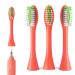 BH1022 Toothbrush Replacement Heads fit for Philips HY1100 HY1200 Generic Electric Tooth Brush Heads for Philips Brush Head (4PCS) Red