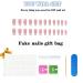 24Pcs Pink Ombre Acrylic Press On Nails - Medium Square Fake Nails with Glitter Designs for Women & Girls - Buy Online on SooperMarket.com