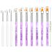 10-Part Nail Brush Set for Gel & Acrylic Nails - Perfect for Manicure & Nail Art Design | International Shipping Available - Buy Online on SooperMarket.com