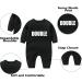 Culbutomind Baby Twins Bodysuits Double Trouble Romper Set with Hat - Black (3-6 Months) - Buy Online on SooperMarket.com