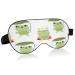 WELLDAY Sleep Mask Cute Frog Night Eye Shade Cover Soft Comfort Blindfold Blockout Light Adjustable Strap for Men Women