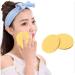 12pcs Facial Wooden Sponges - Compact Round Beauty Makeup Tools | Perfect for All Skin Tones - Yellow - Buy Online on SooperMarket.com