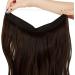 Halo Wavy Curly Synthetic Hair Extensions 20 Inch - Dark Brown Mix Light Auburn - No Clip Hidden Wire - Heat Resistant Fiber - OMGREAT - Buy Online on SooperMarket.com