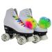 Epic Skates Epic Allure Light-Up Quad Roller Skates, White, Youth 3 US Youth 3