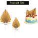 8 Pcs Gold Cake Topper Decorations Gold Palm Leaf Cake Toppers With Gold Cake Insert Decoration cake decorations for Birthday Party WeddingValentine's Day Baby Shower Diy - Buy Online on SooperMarket.com