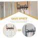 WOONEKY Nail- Coat Hook Wall Hooks for Coats Over Door Towel Rack Cabinet Hanger Towel Hook Black Metal - Buy Online on SooperMarket.com