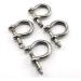 Heyous 4pcs Stainless Steel 1/4 Inch Screw Pin Anchor Shackles - Heavy Duty Bow Shape Load Clamps for Chains, Wirerope Lifting, Camping & Survival - Buy Online on SooperMarket.com