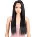 Joedir 13x4x4 Lace Front Wig - Long Straight Black Wig with Baby Hair Synthetic High-Temperature Resistant 180% Density - 76 CM - Buy Online on SooperMarket.com