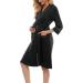 OCCIENTEC Women's Maternity Nursing Robe | Hospital Delivery Nightgown | Breastfeeding Nightdress | XL Black - Buy Online on SooperMarket.com