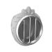 Small Animal Hay Feeder Chew-Proof ABS Body 304 Stainless Steel Grid Timothy Alfalfa Rack for Rabbit Bunny Guinea Pig Chinchilla Cage Hutch Crate (Gray) 20x16x10cm Grey
