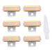 Ladies Shaver Replacement Head for Finishing Touch Flawless Body Rechargeable Women Hair Removal Shaver Bikini Trimmer Shaver Head with a Cleaning Brush(Shaver Head 6PCS + Brush) Shaver Head 6PCS+brush