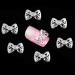 Broadfashion 10pcs 3D Glitters Bowknot Nail Stickers | Silver Bow Rhinestone Nail Art Decoration - Shop Internationally - Buy Online on SooperMarket.com