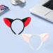 Bohue 2 Pieces Fox Ears Headband Cartoon Fox Halloween Hair Hoops Plush Animal Ears and Horns Headband Halloween Costumes Cosplay Party for Girls Boys (Black) - Buy Online on SooperMarket.com