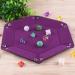 SIQUK Double Sided Dice Tray - Folding Hexagon PU Leather and Velvet Holder - Buy Online on SooperMarket.com