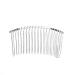 Metal Hair Comb 3pcs 7.8cm 20 Teeth Fancy DIY Metal Wire Hair Clip Combs Bridal Wedding Veil Combs (Silver) 3 pcs