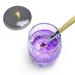 Crystal Disinfection Glass Cup Acrylic Liquid Dappen Dish with Stainless Steel Lid - Nail Art Glassware Tool HJ-NAPB028 - Buy Online on SooperMarket.com