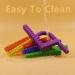 Tuxepoc Sensory Chew Toys for Autistic Children - Silicone Chewy Tool for Teething ADHD Autism - Orange Purple Chewelry for Boys & Girls - Buy Online on SooperMarket.com