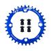 FIFTY-FIFTY Round 104BCD Chainring, 30T 32T 34T 36T Narrow Wide Mountain Bike Chainring, Single Chainring for 9/10/11-Speed with 4 Alloy Chainring Bolts for MTB Round Blue 30T