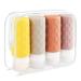 Silicone travel bottles mezzar 16 pieces of travel bottles to fill Set Travel Bottles for shampoo lotion rinse shower gel travel shampoo container BPA-free practical travel bottles (color-2)