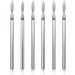 Lusofie 6Pcs Flame Nail Drill Bits Set Cuticle Drill Bit 3/32 Diamond Carbide Cuticle Remover Drill Bits for Nails Professional Cuticle Clean Nail Drill Bit Remove Cuticle Dead Skin Cleaner Tool - Buy Online on SooperMarket.com