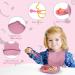Vicloon Baby Weaning Set - 4 Pcs Silicone Feeding Set | BPA Free Suction Plate, Bib, Spoon & Fork | Toddlers & Kids Plates | Pink Bear Design - Buy Online on SooperMarket.com