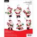 Bucilla Felt Applique 6 Pc. Ornament Kit  3.5 x 5  Candy Cane Santa