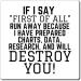 Funny Saying If I Say First of All School Data Professor Hilarious Discussions Ironic Sayings Women Men Magnets 4" 4" - Buy Online on SooperMarket.com