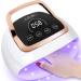 Wisdompark 268W UV LED Nail Lamp with LCD Touch Screen and 4 Timer Settings for Gel Nails 268 Watts