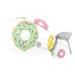 Tropical Floral Flower Scrub Caps Hats Women Bouffant Working Hat Ponytail Holder for Women Long Hair Covers 2PCS Pattern 04