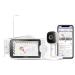 Hubble Connected Nursery Pal Skyview Smart Video Baby Monitor Wifi Camera with 5" Inch Screen Cot Mount 7 Colour Night Light Night Vision Two-Way Talk Room Temperature Sensor and Smartphone App