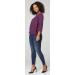HAPPY MAMA Maternity Nursing Striped Jumper Top 1060 - Purple Melange - Size 12-14 - Buy Online on SooperMarket.com