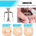 OosoFitt 7Pcs Stainless Steel Ingrown Toenail Clippers Set - Professional Toe Nail Nippers for Surgery Grade Manicure Pedicure - Silver - Buy Online on SooperMarket.com