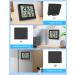 Pitasha Digital Thermo-Hygrometer - 3.2 Inch LCD Desktop Thermometer & Hygrometer with Temperature Humidity Display & Clock (Black) for Accurate Room Monitoring - Buy Online on SooperMarket.com