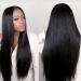 Shop European & American Long Straight Black Chemical Fiber Wigs | Dark Brown Headgear - Buy Online on SooperMarket.com