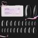 Beetles Short Ballerina False Nails Tips 500Pcs Fake Gel Tips Acrylic Press on Nails Clear Artificial False Nails Need Nail Glues for Acrylic Nail/Dip Powder Nails/Poly Extension Gel Nail Art DIY Home A6-Short Ballerina