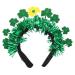 JSGHGDF Mardi GrasHeadband Irish Green Headband Irish Glitter Shamrock Headband SaintPatrick Day Headband CarnivalHeadband