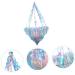 ABOOFAN 1pc Chandelier Household Decor Christmas Party Supplies Neon Color Scene Decor Hanging Accessories Silver 35x35x40cm - Buy Online on SooperMarket.com