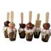 Set of 6 Belgian Hot Chocolate Stirrers Spoons Sticks "Tea Time" with Individually wrapped Handmade